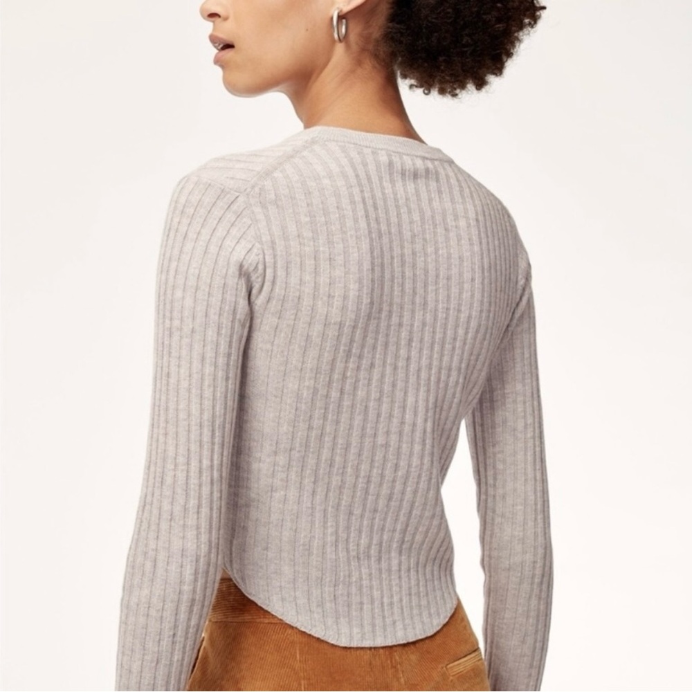 Babaton cropped scoop neck sweater